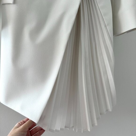 A.L.C. Juliet Pleated Blazer Dress White 00 - Picture 6 of 7